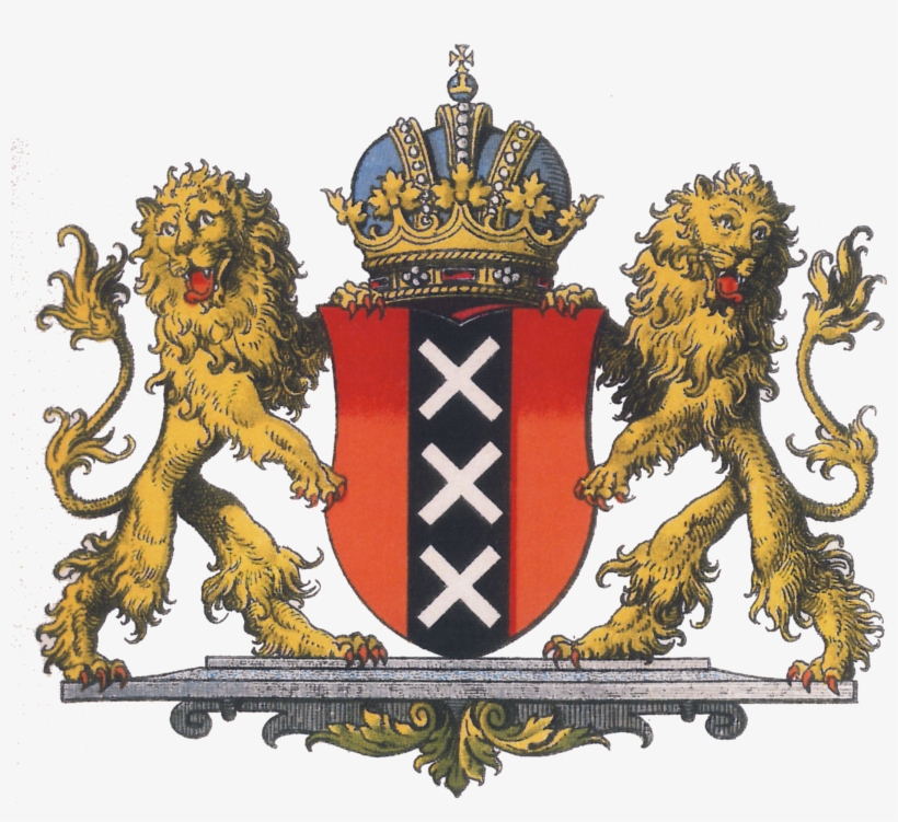 Ströhl Ha Wappen Amsterdam - Amsterdam Coat Of Arms, transparent png download