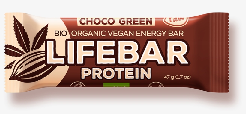 Raw Organic Protein Lifebar Chocolate Green Protein - Lifebar Protein, transparent png download