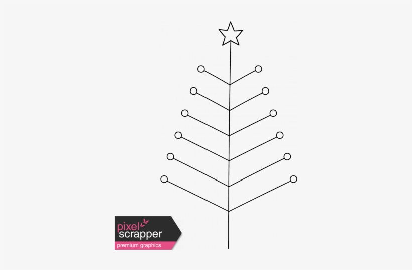Drawn Christmas Tree Stick - Christmas Tree, transparent png download