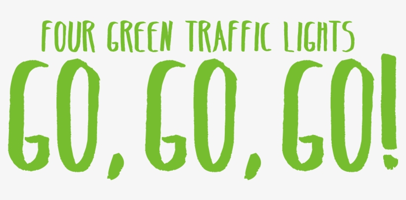 Four Green Lights - Calligraphy, transparent png download