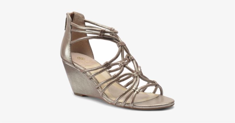 Diagonal View Of Isola Floral In Satin Gold - Isola Floral Women's Strappy Sandal 6338601, Size 5.5, transparent png download