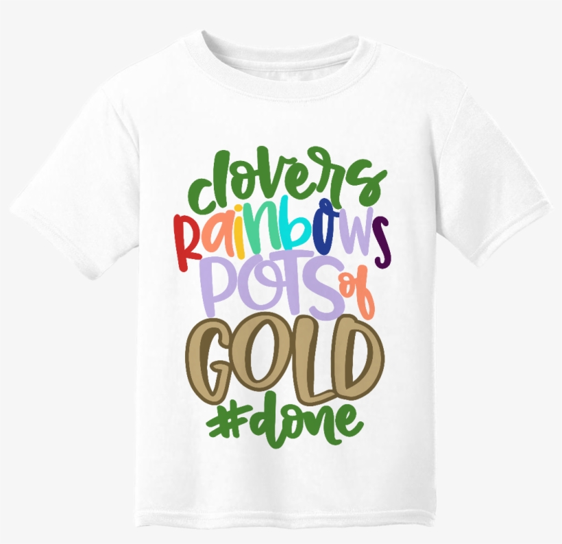 Clovers Rainbows Pots Of Gold - Graphic Design, transparent png download
