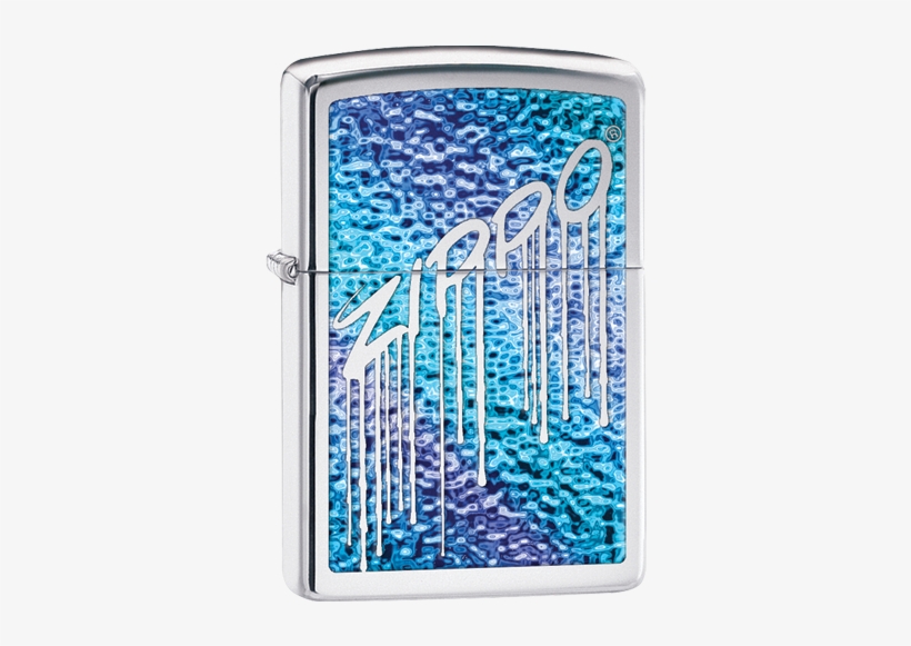 Fuzion Liquid Logo - Zippo 29097 Glass Like Fusion Full Size Brushed Chrome, transparent png download