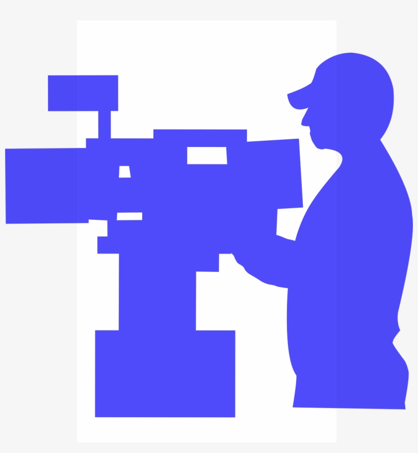 Camera Man Silhouette - Cinematographe Png, transparent png download
