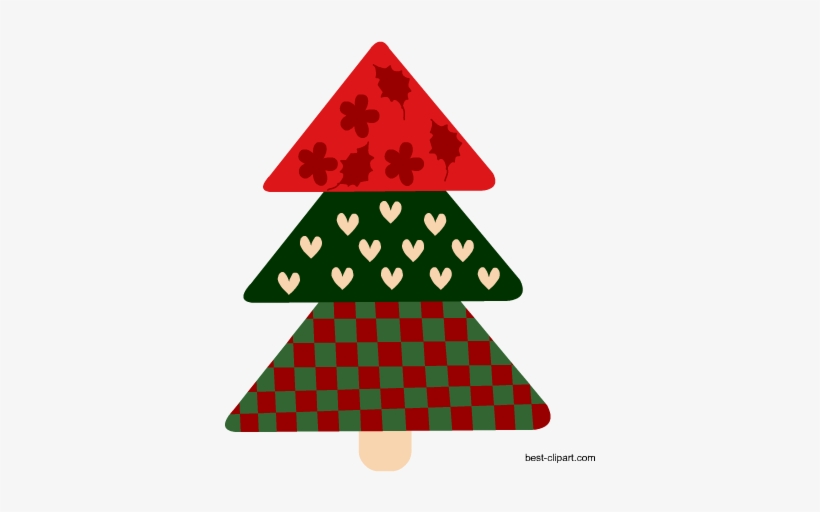 Coloful Christmas Tree With Beautiful Pattern Free - 聖誕樹 圖案, transparent png download