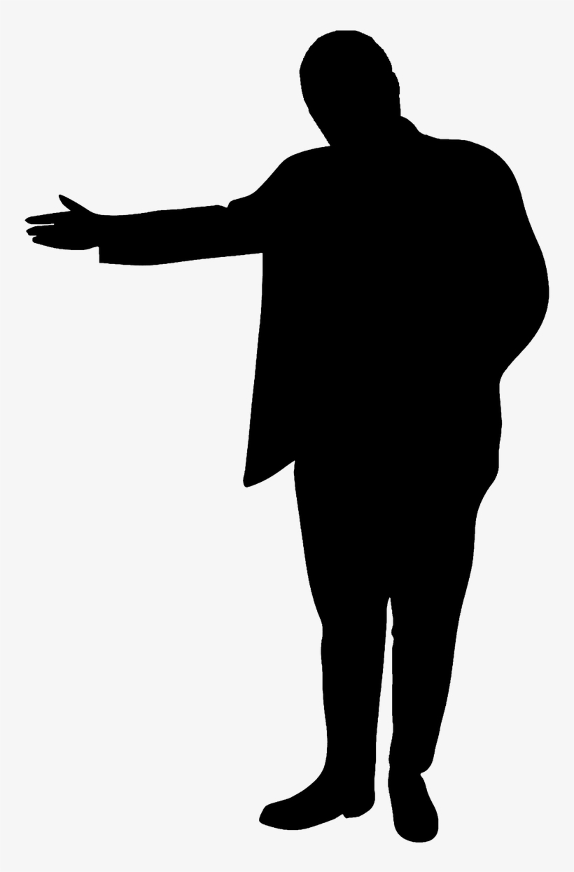 Silhouette Man Guiding - Welcome Silhouette Png, transparent png download