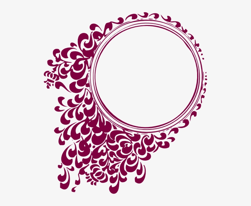 Purple Circle Border Design Png Transparent Png 534x595 Free