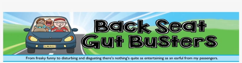 Back Seat Gut Busters - Poster, transparent png download