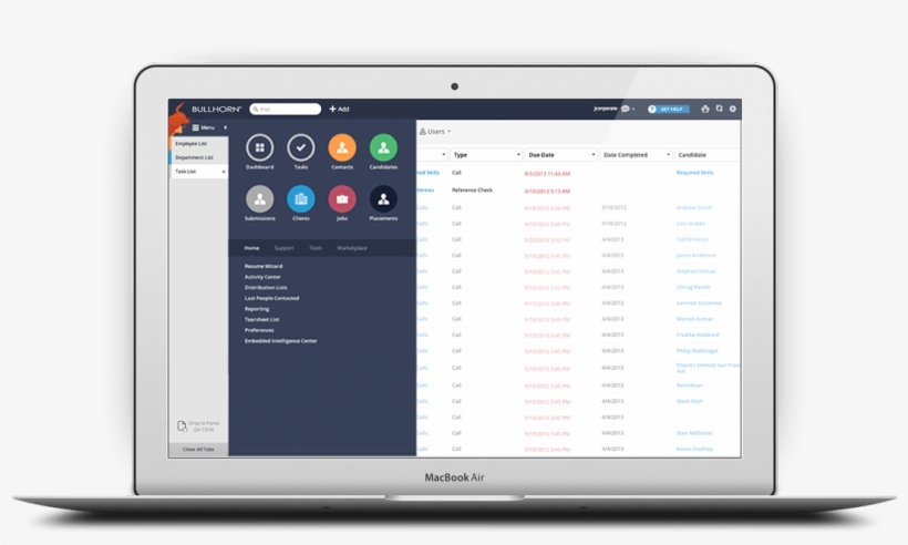 Logo Combination Vr And Bh Screen-macbook - Bullhorn Applicant Tracking System, transparent png download