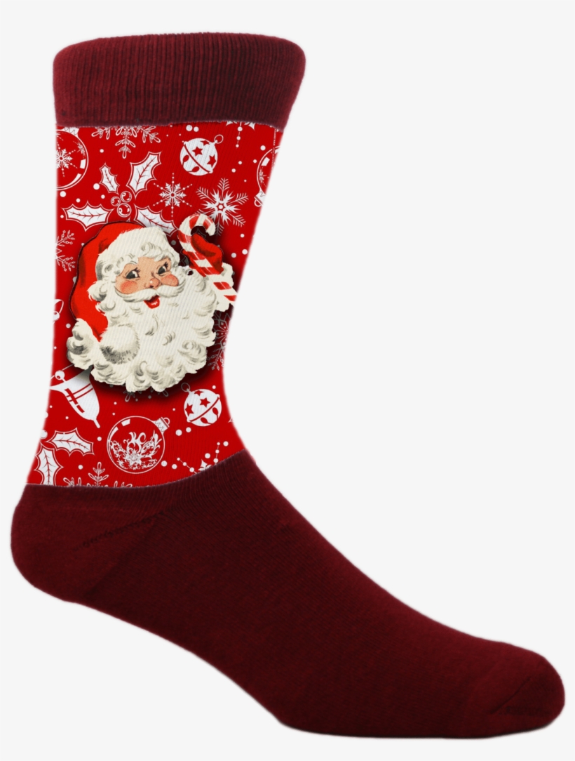 Moxy Socks Vintage Santa Clause Christmas Red Dye Sublimated - Christmas, transparent png download