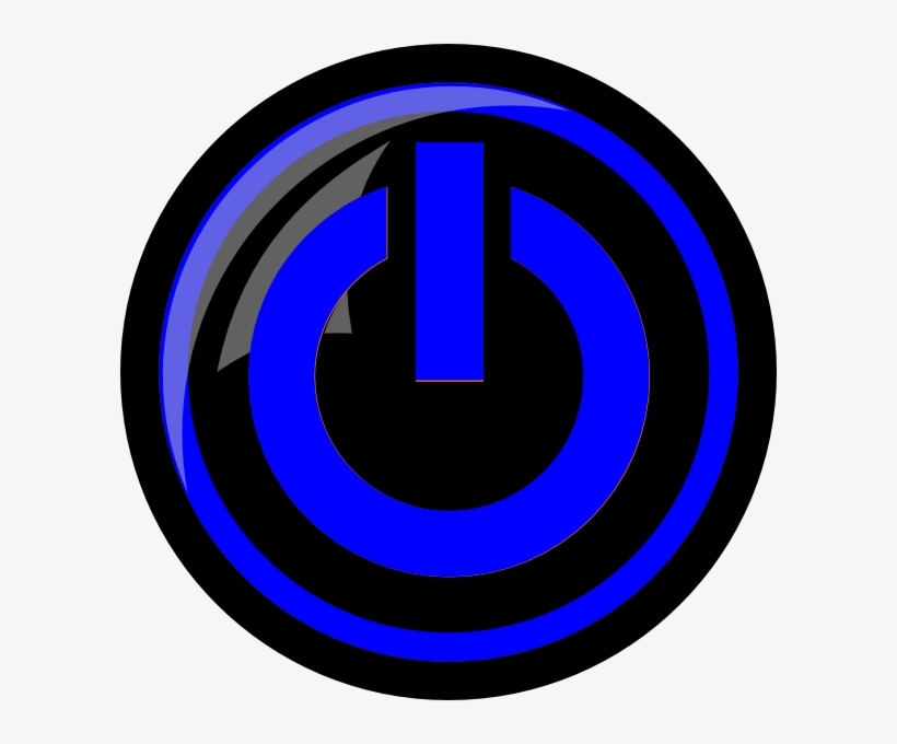 Blue Power Button Svg Clip Arts 600 X 600 Px, transparent png download
