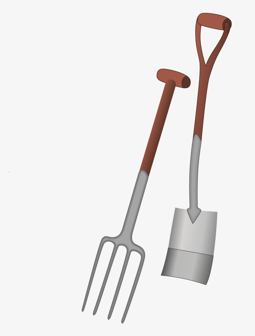 Pitchfork Clipart Shovel - Shovel And Pitchfork Clipart, transparent png download