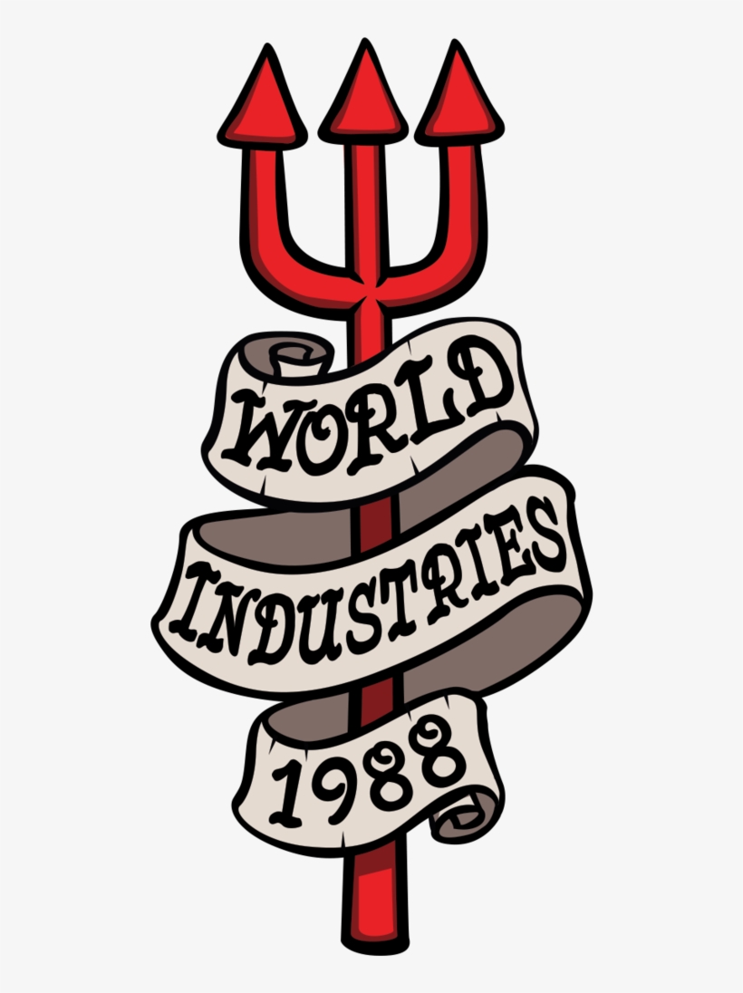 1988 Pitchfork Sticker - Tech Deck World Industries, transparent png download