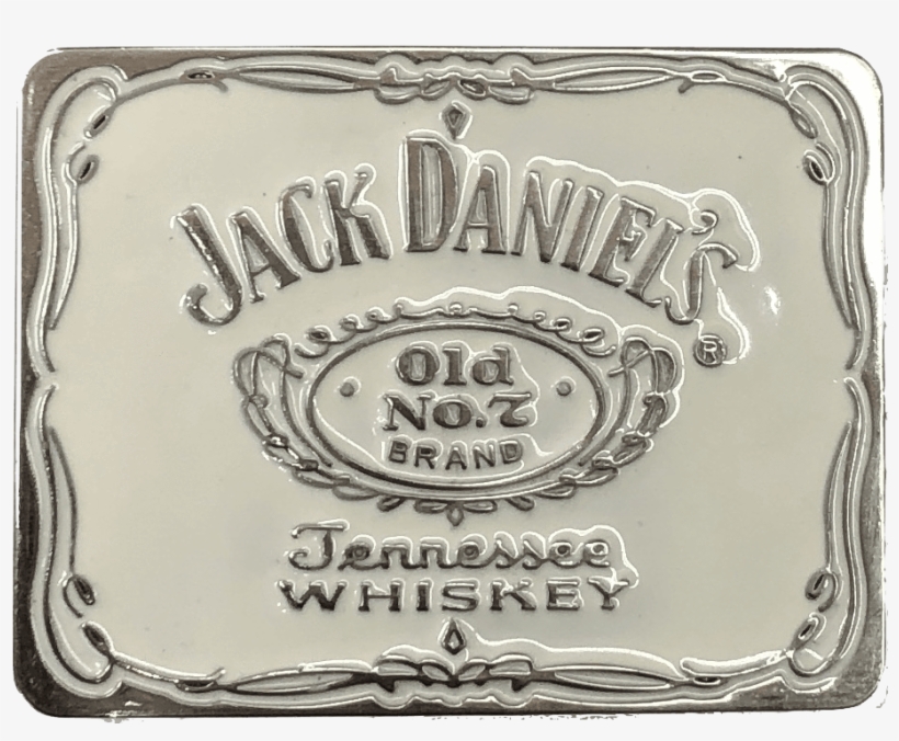 Jack Daniel's Label White Belt Buckle - Belt Buckle, transparent png download