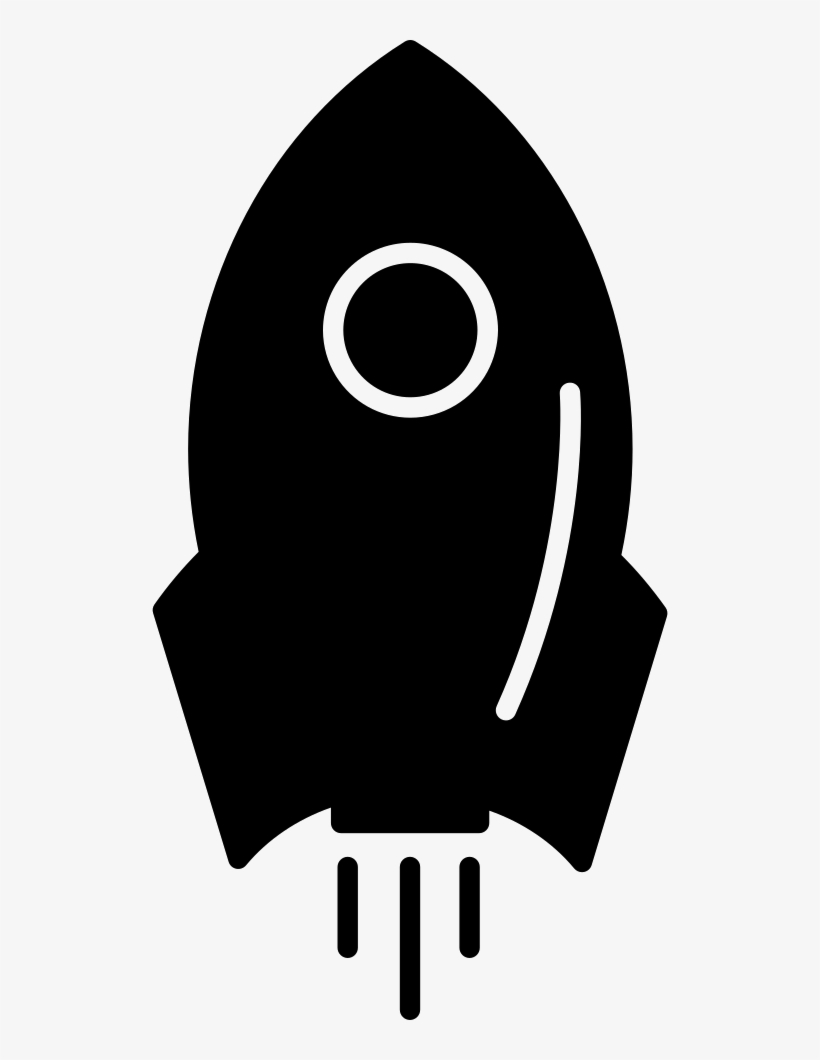 Rocket Black Ship - Rocket Icon Black Png, transparent png download