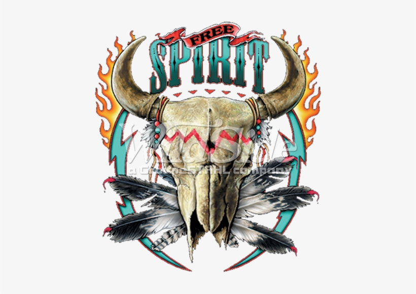 Free Spirit - Cow Skull - Cattle, transparent png download