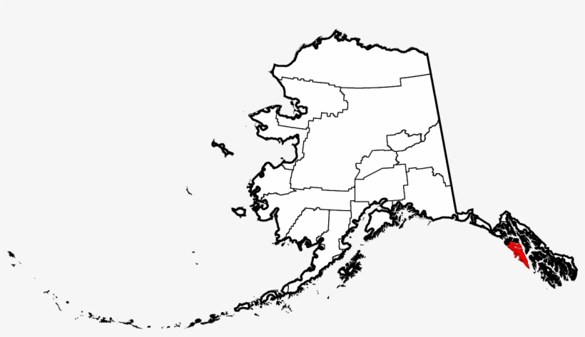 Map Of Alaska Highlighting Sitka City And Borough - Devils Thumb Alaska Map, transparent png download