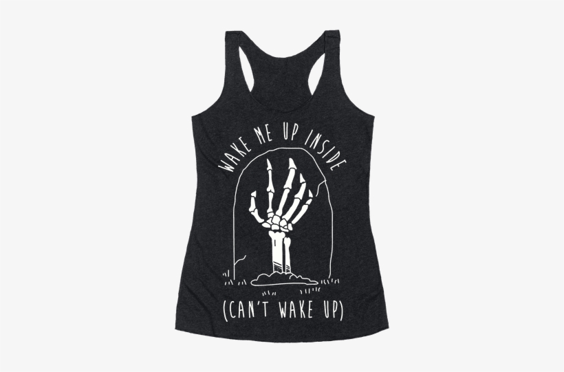 Wake Me Up Inside Racerback Tank Top - I M Trying My Best Cat, transparent png download
