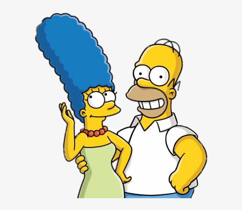 At The Movies - Simpsons Homer Und Marge, transparent png download