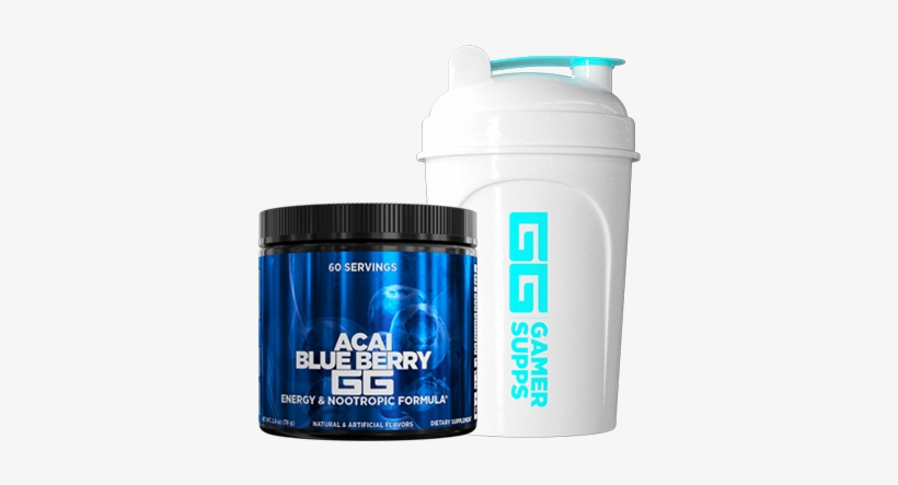 Acai Blueberry & Shaker - Bottle, transparent png download