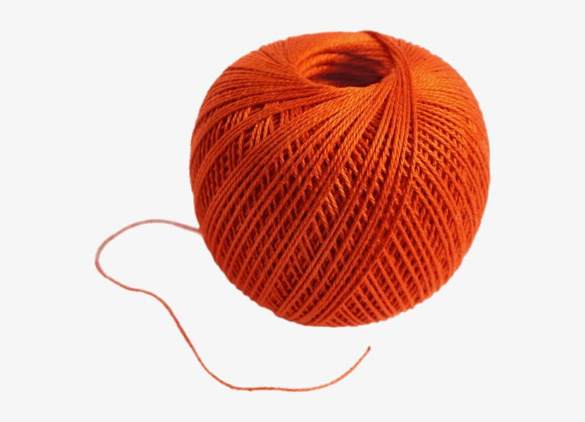 Ball Of Orange Wool - Wool Png, transparent png download