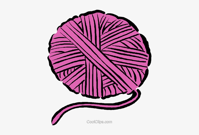 Ball Of Yarn Royalty Free Vector Clip Art Illustration - Yarn Clip Art, transparent png download