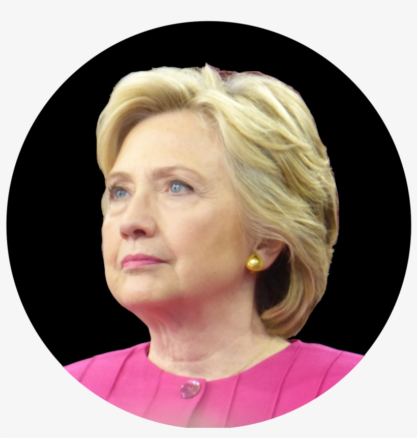 Hillary Rodham Clinton Circle Black Background - Hillary Clinton Circular, transparent png download