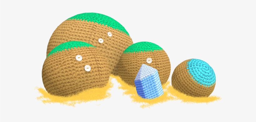 A Treasure Trove Of Clever Handicraft Stages Are Ready - Yoshi's Woolly World Yarn Ball, transparent png download
