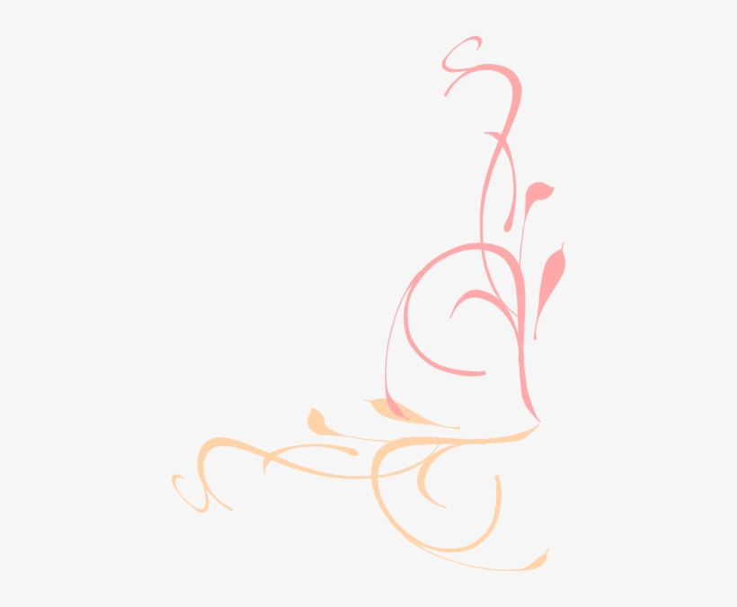 Peach Clipart Frame - Swirls Png, transparent png download