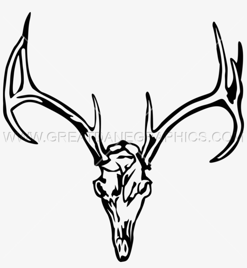 Deer Skull Charge Production Ready Artwork For T Shirt - Deer, transparent png download
