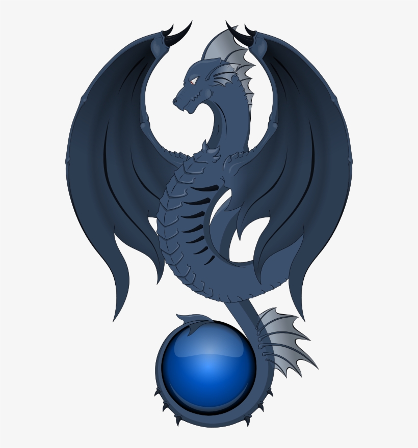Blue Dragon Clipart Transparent - Dragon On Orb Transparent, transparent png download