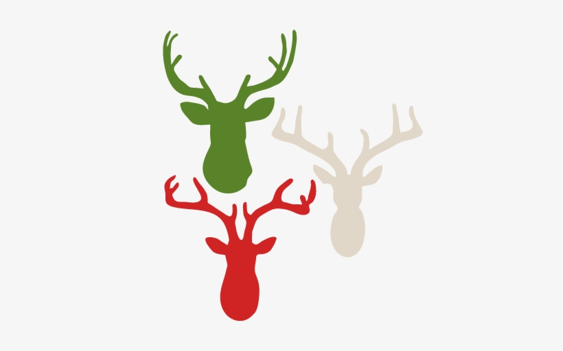Deer Heads Svg Scrapbook Cut File Cute Clipart Files - Scalable Vector Graphics, transparent png download