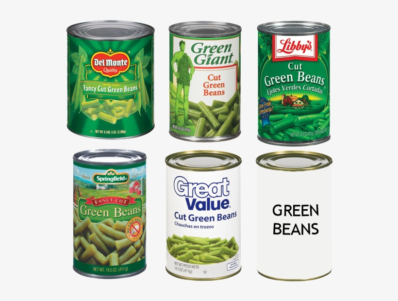 Great Value Cut Green Beans 14.5 Oz. Can, transparent png download