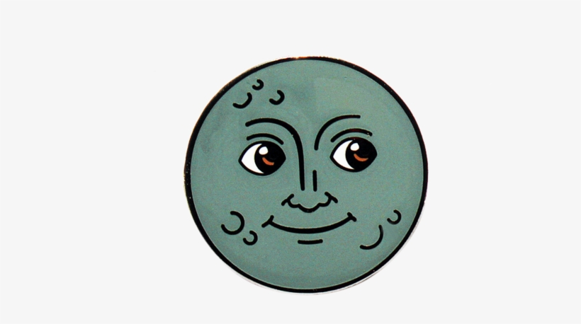Moon Emoji Pin - Moon Emoji Drawing, transparent png download