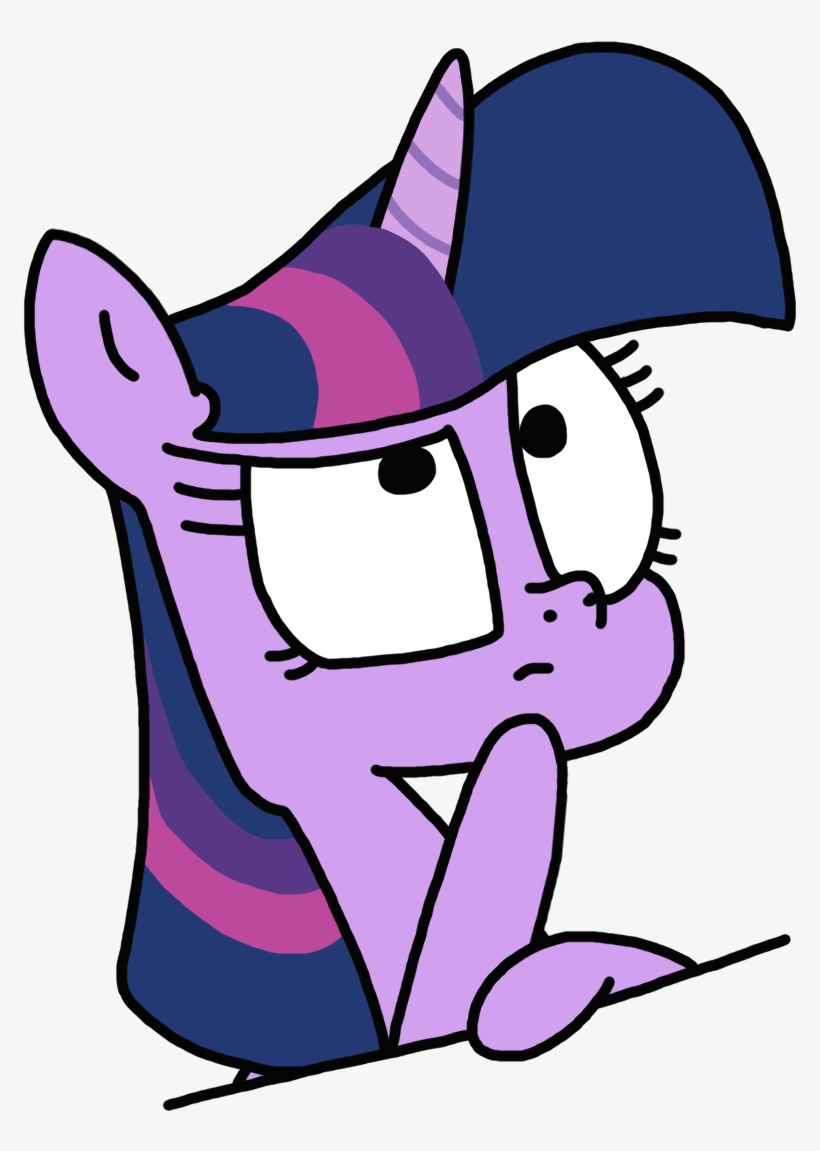 Moonatik, Derpibooru Exclusive, Emoji, Hoof On Chin,, transparent png download