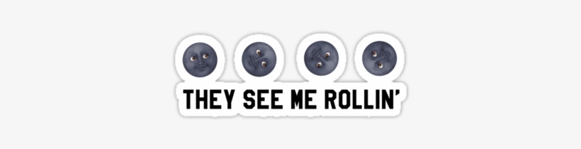 Awesome Meme Laptop They See Me Rollin Black Moon Emoji - Emoji, transparent png download