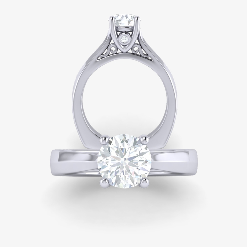 010386 Pt 2v - Engagement Ring, transparent png download