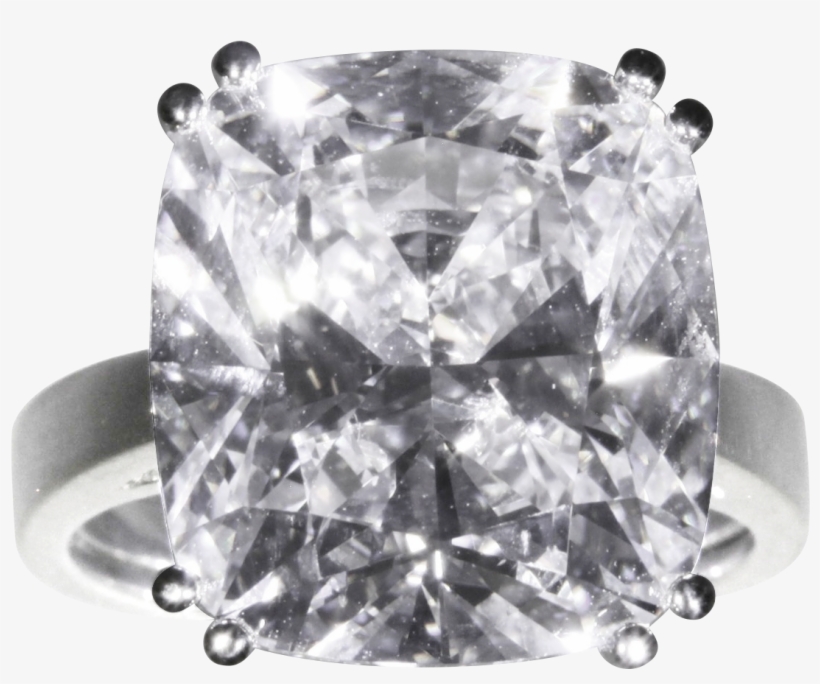 Cushion Cut Diamond Ring - Engagement Ring, transparent png download