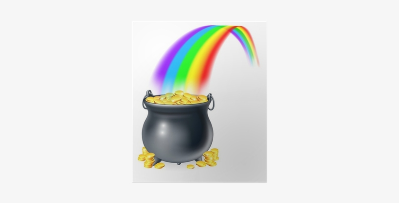 Pot Of Gold At The End Of The Rainbow Poster • Pixers® - Pot Boils Clip Art, transparent png download