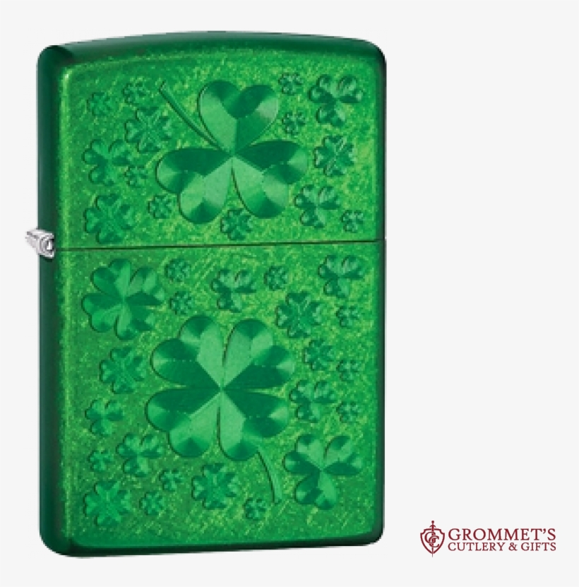 More Views - Green Clover Zippo Lighter, transparent png download