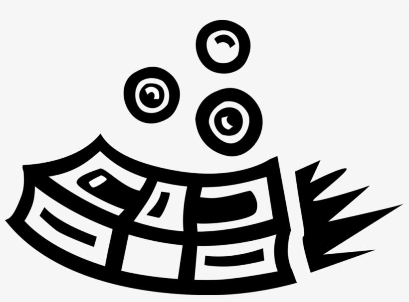 Vector Illustration Of Cash Dollar Bill Paper Money - Banknote, transparent png download