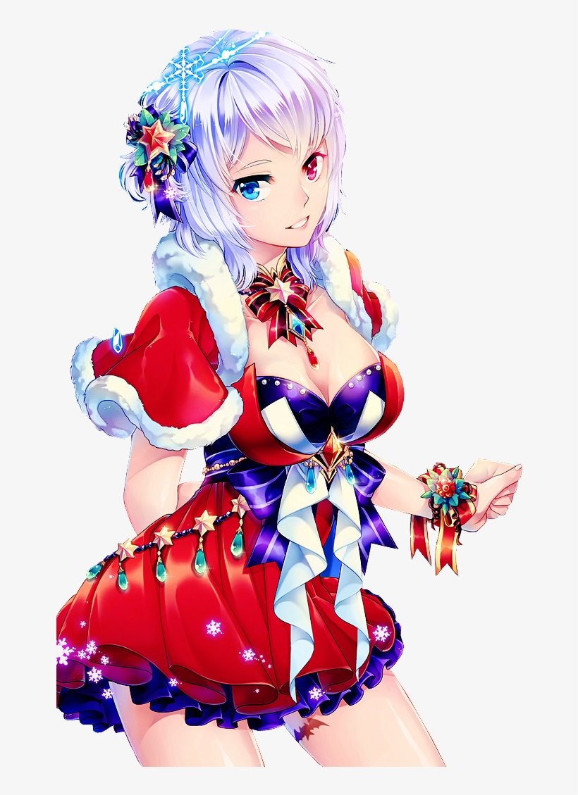 Png - Christmas Anime Girl Render, transparent png download