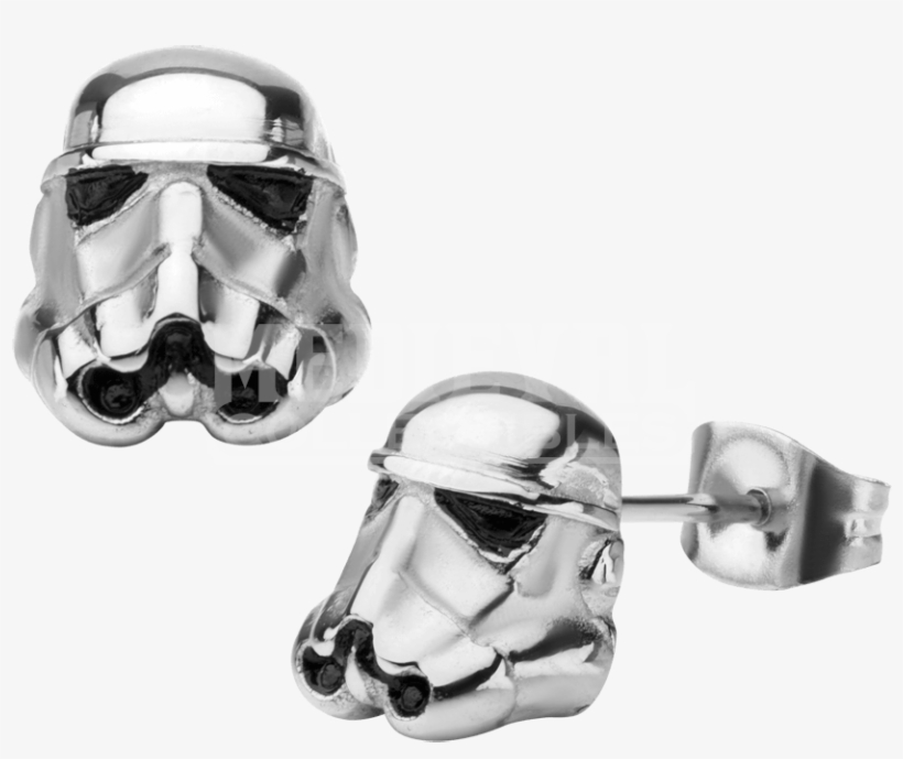 Star Wars 3-d Stormtrooper Stud Earrings, transparent png download