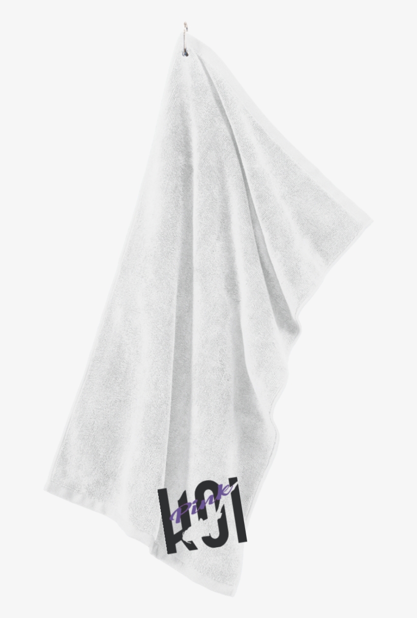 Pink Koi Silhouette Microfiber Golf Towel - Flag, transparent png download