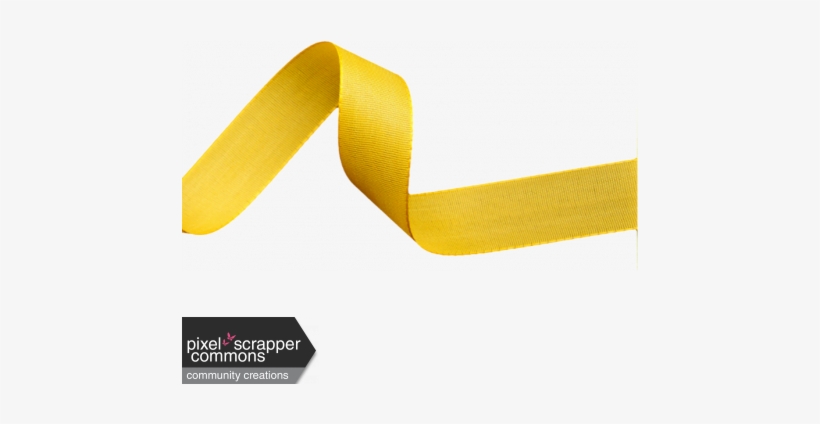 Curly Yellow Ribbon - Digital Scrapbooking, transparent png download