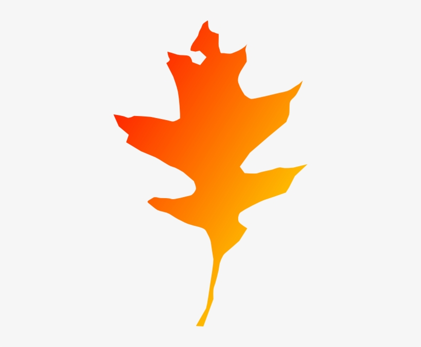 Oak Red Orange Leaf Clip Art - Clip Art, transparent png download