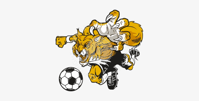 Wild Cat Playing Soccer, transparent png download