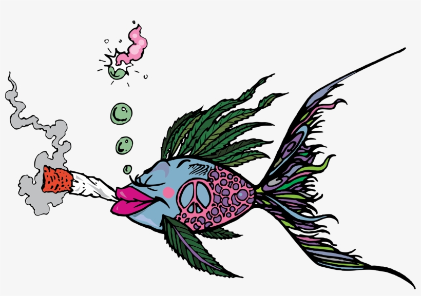 Bud Fish, Marijuana Clothing, Weed Shirt, Weed T Shirt, - Marijuana Art Png, transparent png download