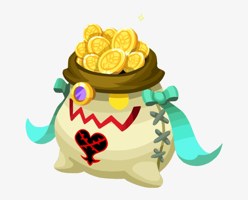 Gold Coin Bag - Bag Of Coins Png, transparent png download