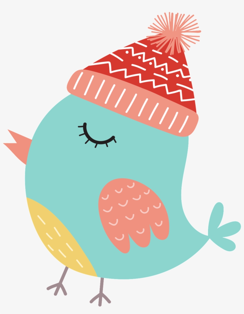 Red Hat Chick Christmas Cartoon Transparent - Christmas Day, transparent png download